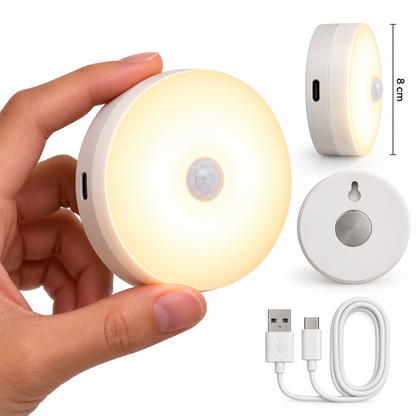 Veilleuse LED à Détecteur de Mouvement — Sans Fil, Rechargeable