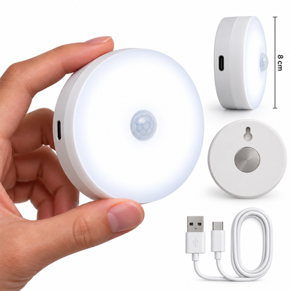 Veilleuse LED à Détecteur de Mouvement — Sans Fil, Rechargeable