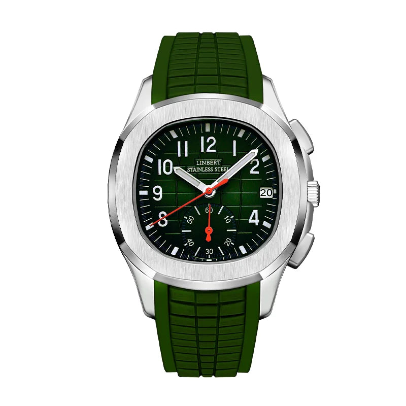 Montre Homme LINBERT Plongeur Quartz – Verre Saphir, Acier 316L, Etanche 5 Bar LB-8001