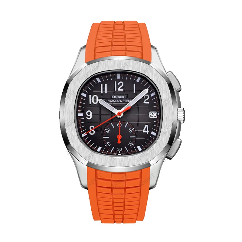 Montre Homme LINBERT Plongeur Quartz – Verre Saphir, Acier 316L, Etanche 5 Bar LB-8001