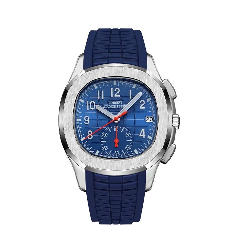 Montre Homme LINBERT Plongeur Quartz – Verre Saphir, Acier 316L, Etanche 5 Bar LB-8001