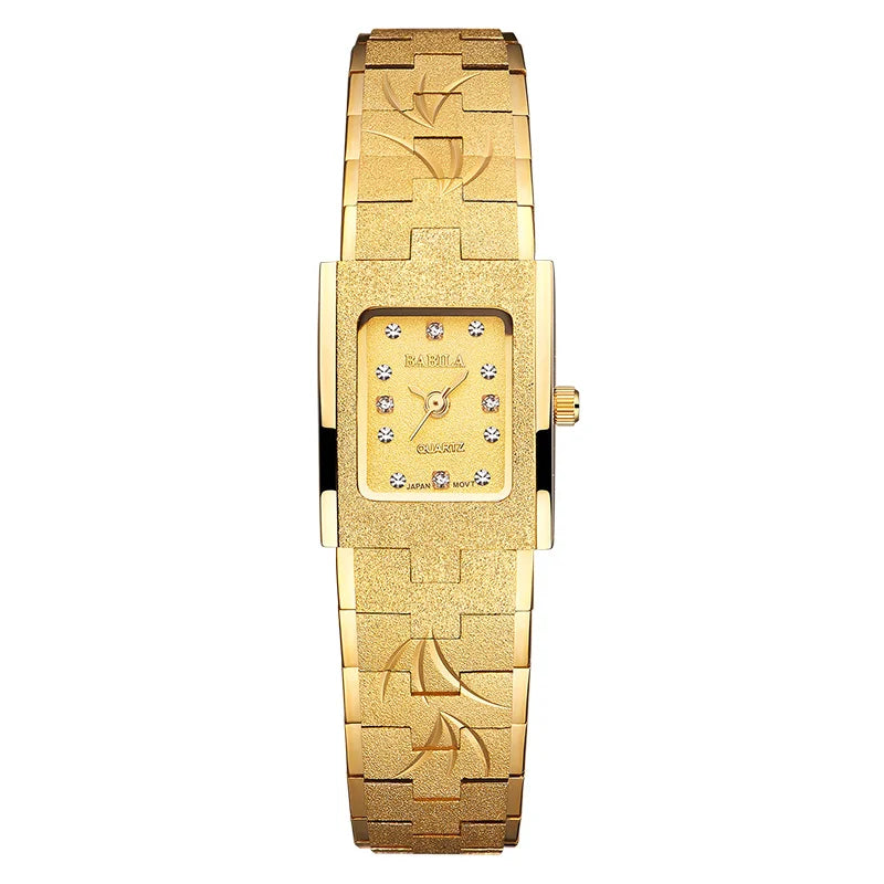 OMEDLY Plaqué Or 18K – Cadran Carré Retro