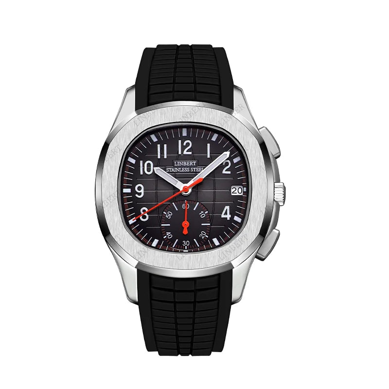Montre Homme LINBERT Plongeur Quartz – Verre Saphir, Acier 316L, Etanche 5 Bar LB-8001