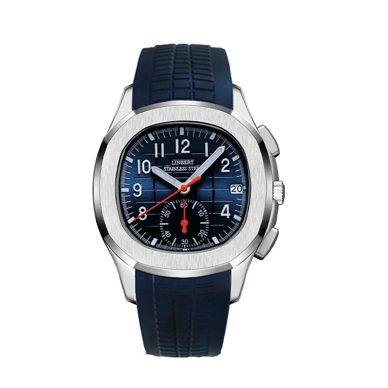 Montre Homme LINBERT Plongeur Quartz – Verre Saphir, Acier 316L, Etanche 5 Bar LB-8001