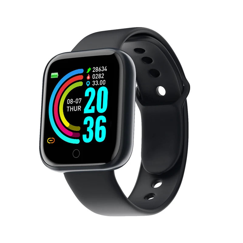 Montre Connectee OPUYYM – Suivi Sante, Notifications, Bracelet Silicone Unisexe Y68 D20
