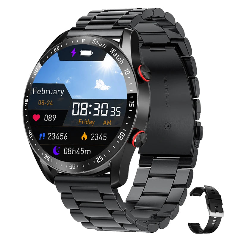 Montre Connectee ChiBear HW20 – Appels Bluetooth, Suivi Sante, Ecran Rond 1,28 pouce