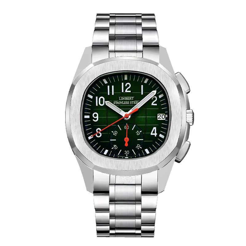 Montre Homme LINBERT Plongeur Quartz – Verre Saphir, Acier 316L, Etanche 5 Bar LB-8001