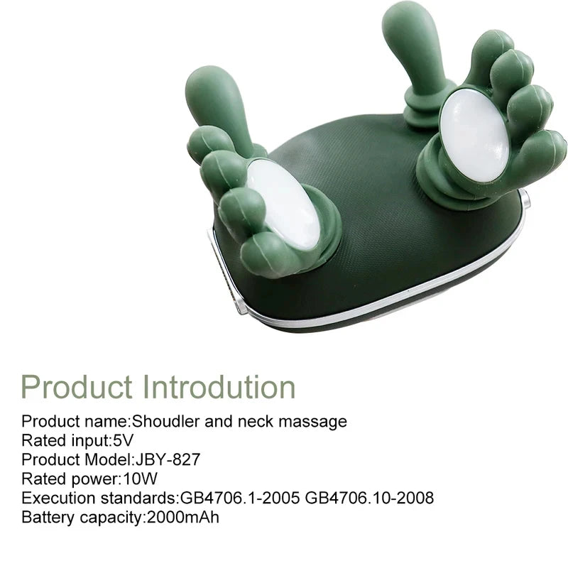 Masseur Nuque & Épaules – Pétrissage Cervical, Trapèzes, Moteur Brushless