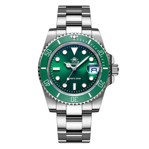 ADDIESDIVE Montre Homme Plongée Quartz – Acier 316L, 200M Étanche, Lunette Céramique