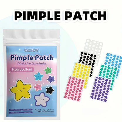 Patchs Pimple Patches Étoiles 7 Couleurs – Traitement Invisible
