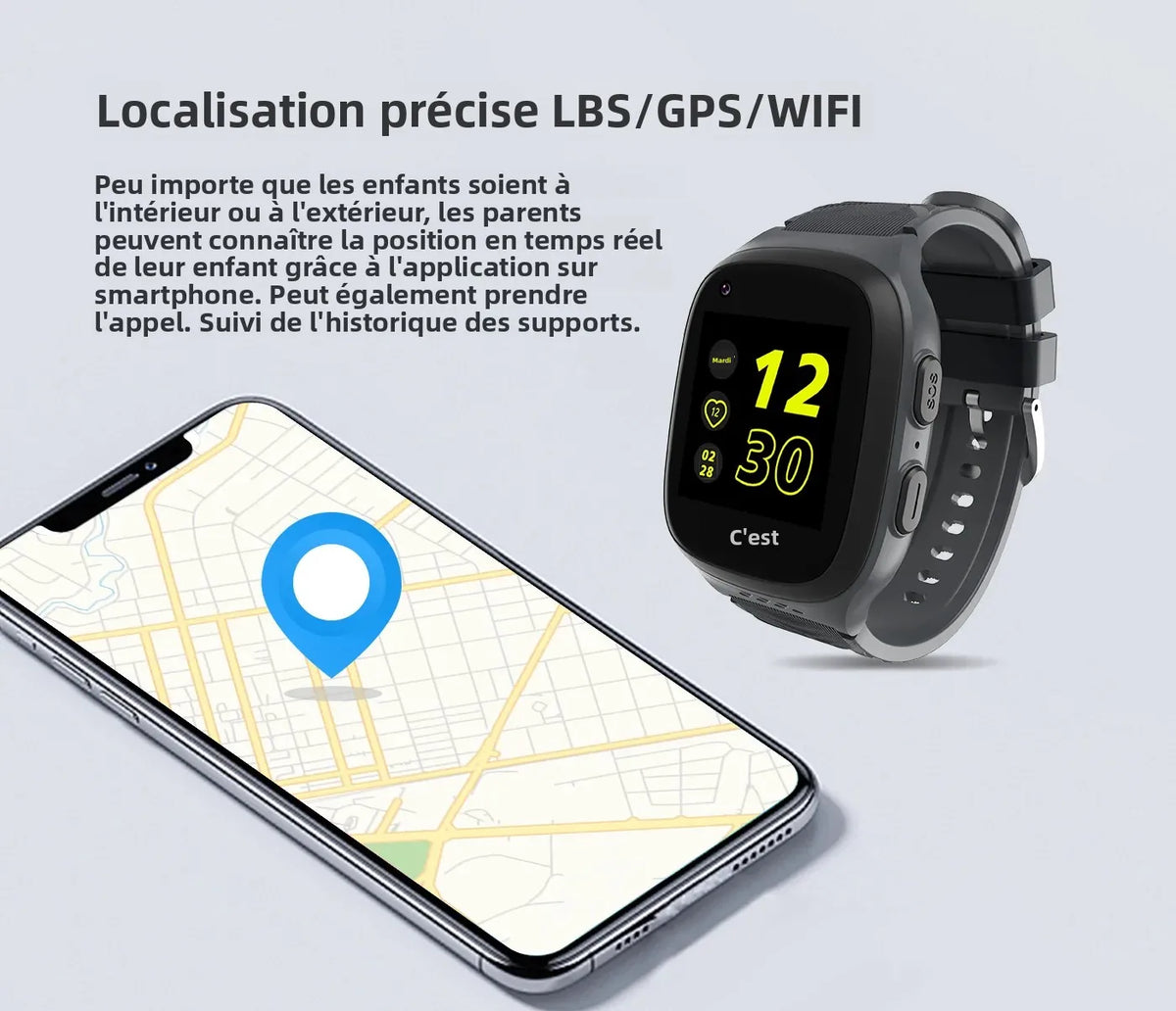 Montre Connectee Enfant 4G AISHISMART LT31 – GPS, Video, SOS, WiFi, Etanche IP67