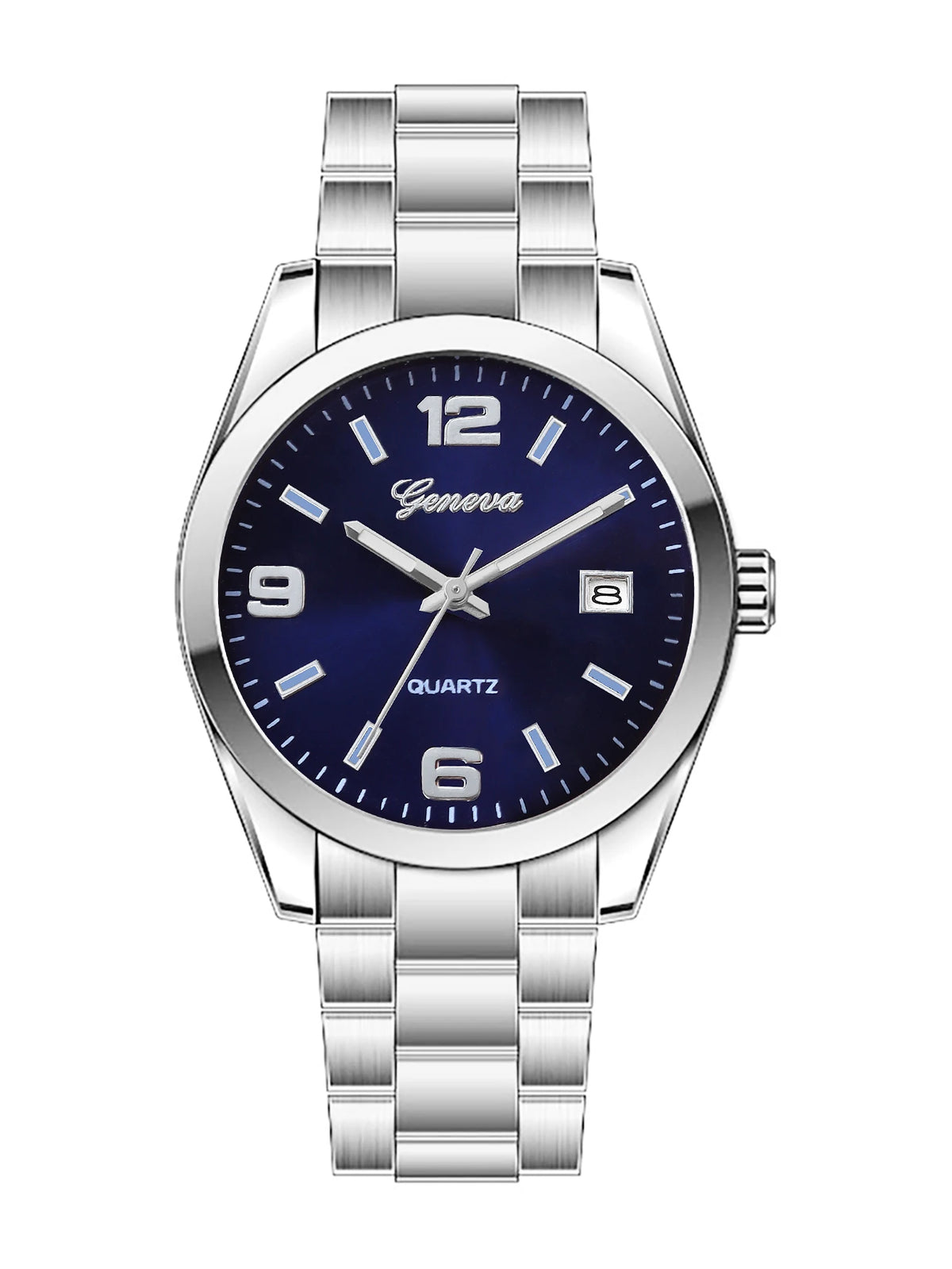 Montre Femme Quartz Bracelet Acier – Cadran Minimaliste avec Calendrier