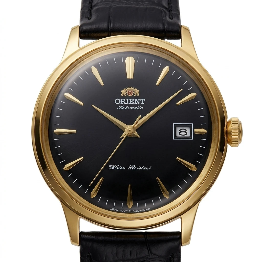 Orient Montre Automatique Homme – Boîtier Bronze, Cadran Vintage, Bracelet Cuir