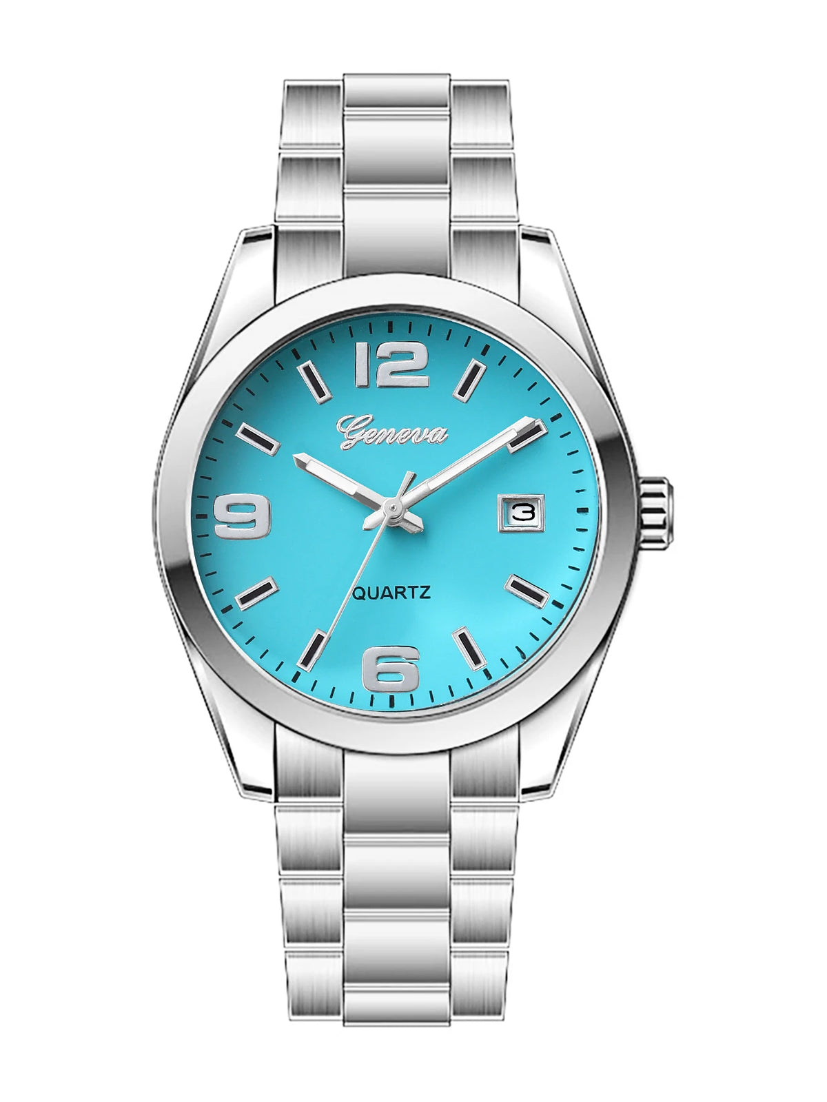 Montre Femme Quartz Bracelet Acier – Cadran Minimaliste avec Calendrier