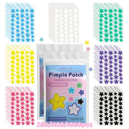 Patchs Pimple Patches Étoiles 7 Couleurs – Traitement Invisible