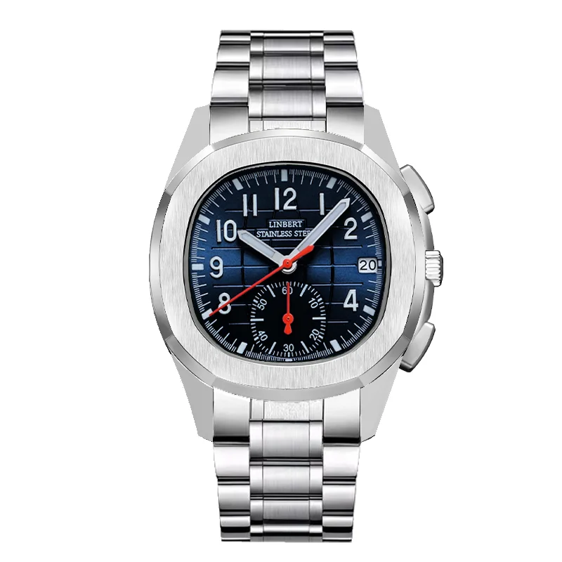 Montre Homme LINBERT Plongeur Quartz – Verre Saphir, Acier 316L, Etanche 5 Bar LB-8001