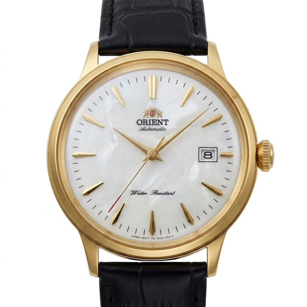 Orient Montre Automatique Homme – Boîtier Bronze, Cadran Vintage, Bracelet Cuir