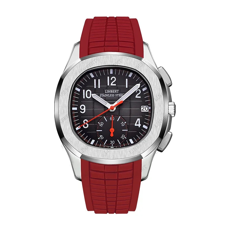 Montre Homme LINBERT Plongeur Quartz – Verre Saphir, Acier 316L, Etanche 5 Bar LB-8001